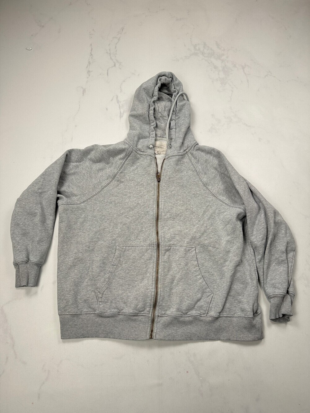 American Eagle Hoodie Sweatshirt Gray Modern Classic Style - Womens XS